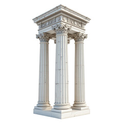 Obraz premium Classic Greek Architecture Columns with Detailed Capital Design Set Against a Blue Sky Background