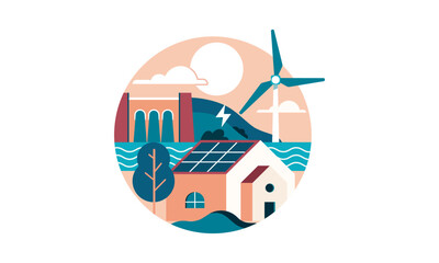 Renewable energy: The concept of clean, green, natural electricity such as the sun, wind and dams that are developed sustainably.