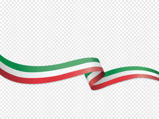 Italian ribbon flag. Banner; poster. Vector illustration