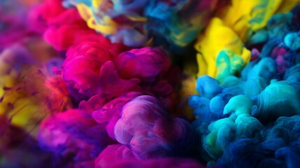 Fototapeta premium Vibrant ink colors mixing