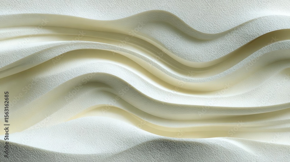 Poster close-up of a white fabric with a wavy pattern. the fabric appears to be made of a soft, silky mater