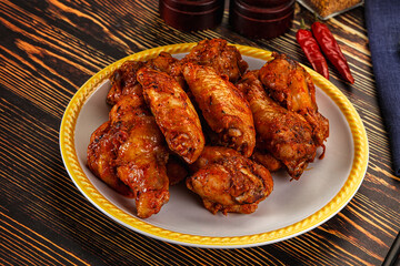Hot and spicy Buffalo chicken wings