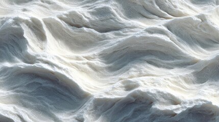 Obraz premium Close-up of a textured surface with a wave-like pattern. the texture appears to be rough and uneven, with deep grooves and crevices creating a sense of depth and dimension.