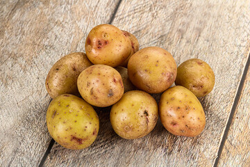 Raw fresh young baby potato