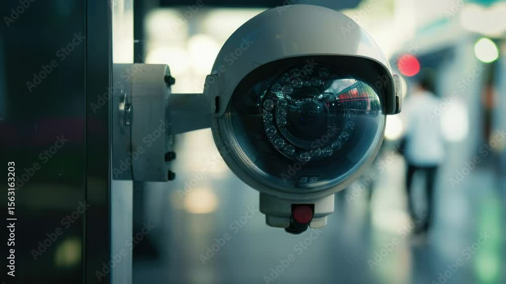 Poster Close-up shot of a camera mounted on a pole