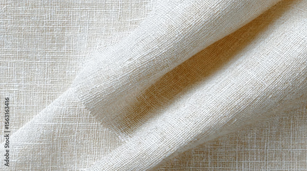 Poster close-up of a piece of fabric with a textured surface. the fabric appears to be a light beige color 