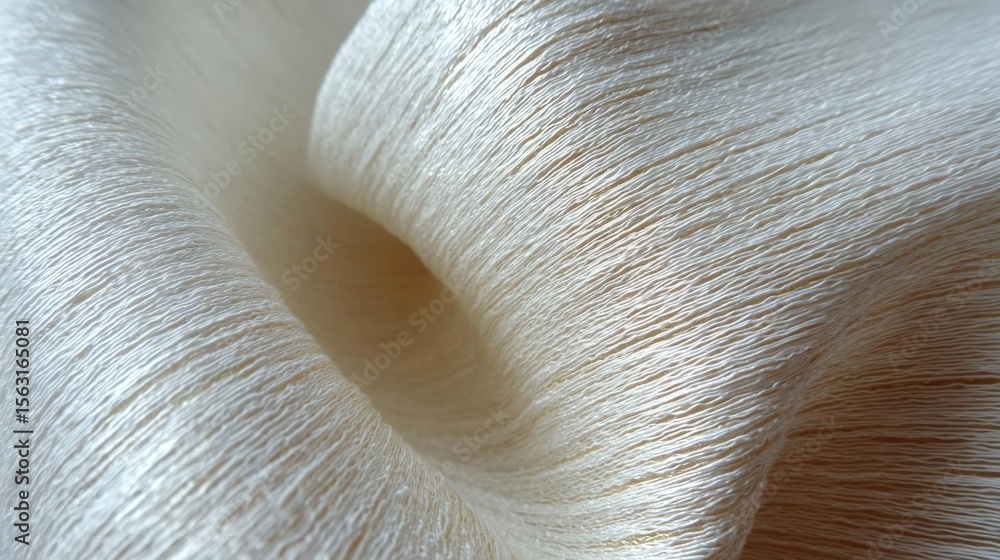 Aufkleber close-up of a white fabric with a textured surface. the fabric appears to be made of a soft, silky m