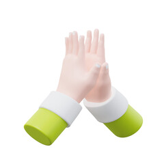 green Handflufy 3D Icon Illustration
