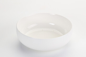 White ceramic empty bowl dishware