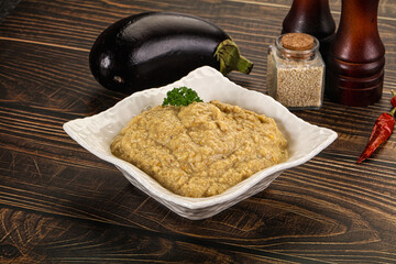 Eggplant dip - Mutabal with tahini paste