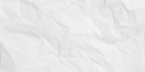 Closeup of white crumpled paper for texture background. Folded white paper texture. Paper with kinks and dents. White paper texture

