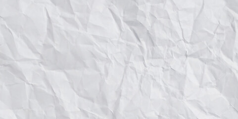 Closeup of white crumpled paper for texture background. wrinkled white color paper textured background 