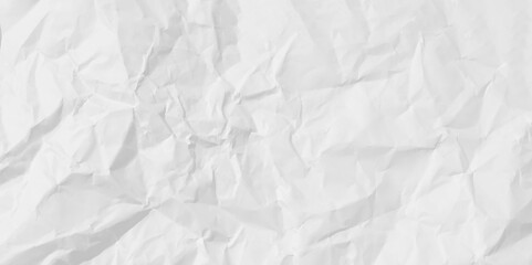 Closeup of white crumpled paper for texture background. wrinkled white color paper textured background 