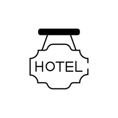 Hotel Board icon design with white background stock illustration
