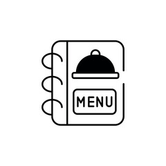 Menu icon design with white background stock illustration
