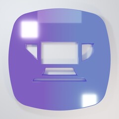 Purple-blue Blacksmith anvil tool icon isolated on grey background. Metal forging. Forge tool....