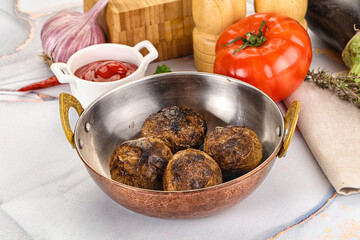 Baked potato barbecue with skin