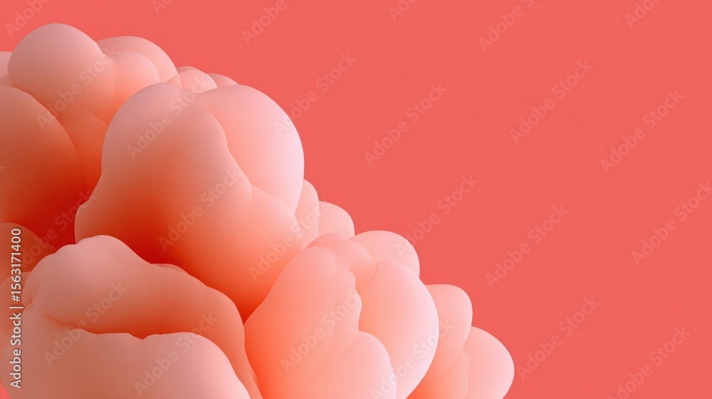Poster close-up of a group of pink flowers. the flowers are arranged in a way that they are overlapping eac