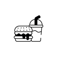 Fast Food icon design with white background stock illustration