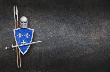 knight weapon on dark background