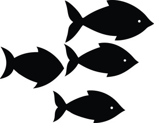 Fish silhouette, Fish silhouette set