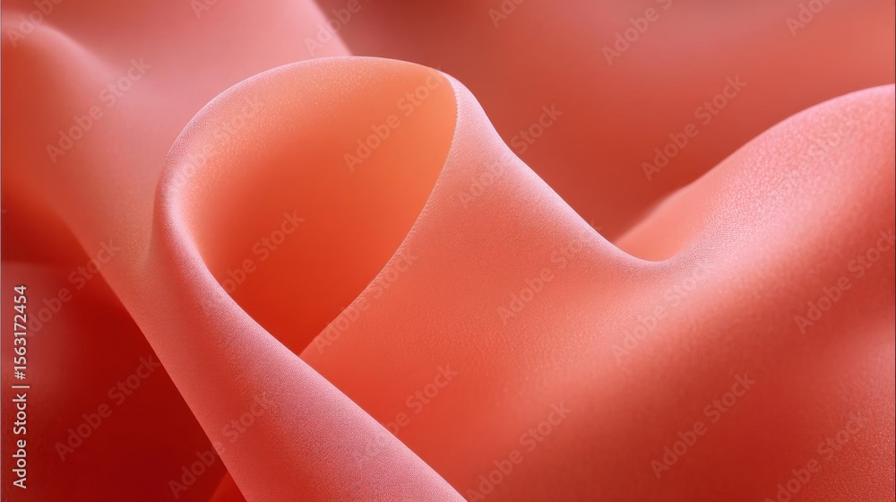 Aufkleber close-up of a pink fabric with a smooth and elegant texture. the fabric appears to be made of a soft