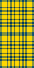 Installing background tartan fabric, preppy textile pattern texture. Cutout vector plaid seamless check in gold and cyan colors.