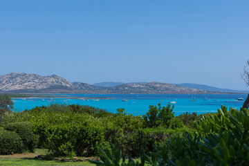 Panoramic View of the island of Sardinia, Italy. Sardinia is a small island in the Mediterranean...