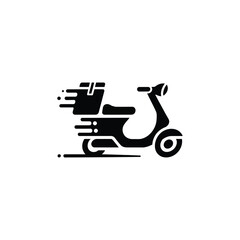 Delivery scooter fast shipping icon