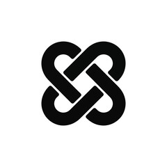 Intertwined abstract icon