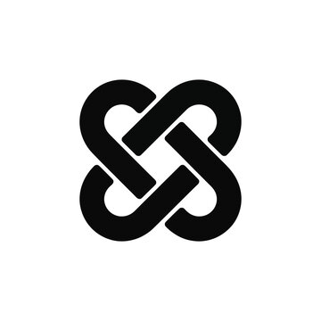 Intertwined abstract icon