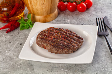 Hot Grilled beef burger cutlet