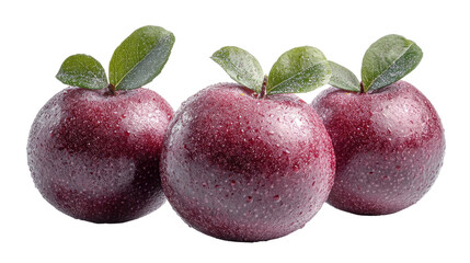 Obraz premium Collection of fresh, ripe plums isolated on white, perfect for a healthy fruit dessert