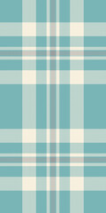 Machinery fabric pattern texture, fur tartan plaid background. Brand vector textile seamless check in cyan and beige colors.