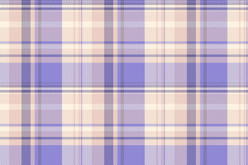 Elegant seamless plaid pattern in soft hues of lavender, beige and tan. Perfect for fabric design, backgrounds, and adding a touch of refined texture.