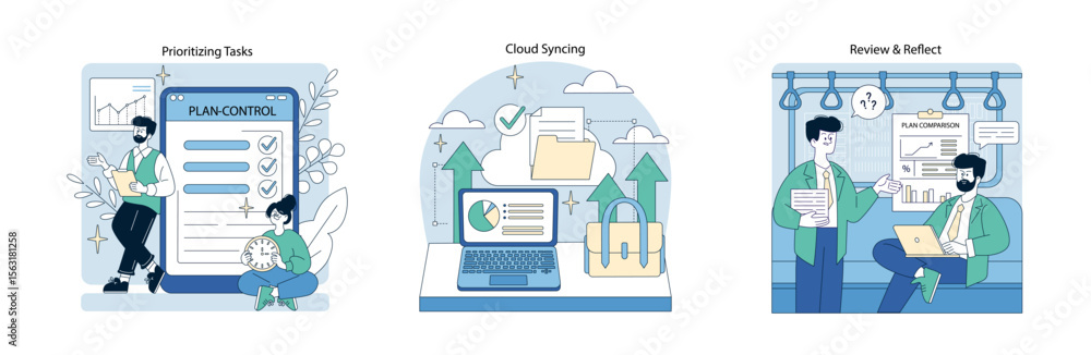 Poster efficient task management and cloud synching processes