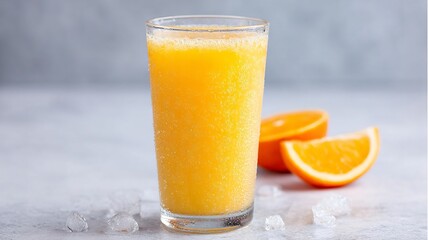 Chilled orange nectar froths jubilantly in a glass, whispering citrus symphony for Sunkissed Citrus Celebration, Fresh Juice Fest
