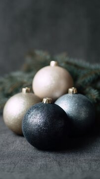 Glistening ornaments shimmer like moonlit pearls, embodying Yule's mystery and festive wintertide enchantments, evergreen whispers softly behind