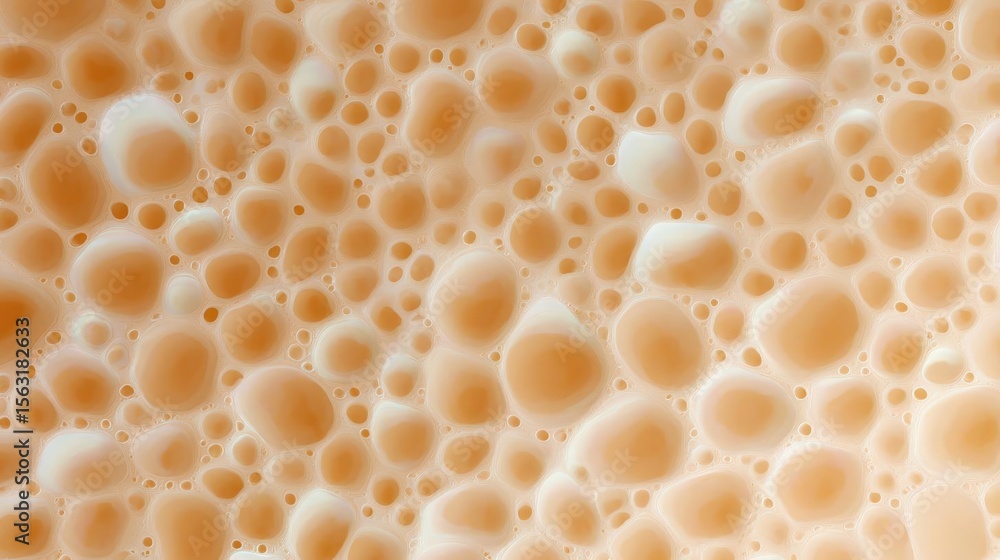 Poster close-up of a surface covered in small, irregularly shaped bubbles. the bubbles are of different siz