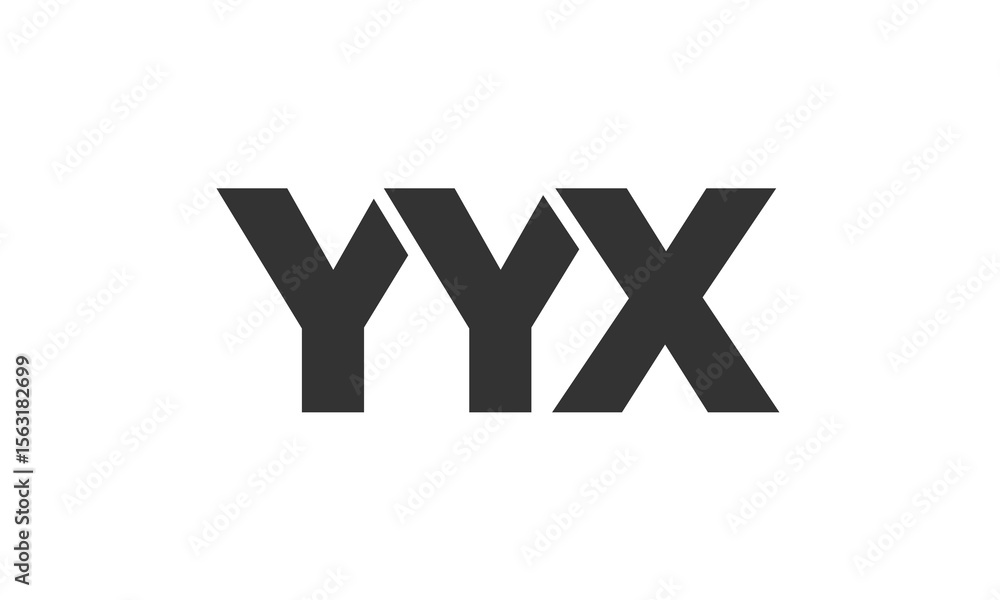 Poster yyx logo design template with strong and modern bold text. initial based vector logotype featuring s