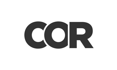 COR logo design template with strong and modern bold text. Initial based vector logotype featuring simple and minimal typography. Trendy company identity.