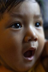 Close Up Of A Southeast Asian Toddler Face