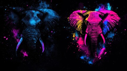 Celestial Elephant T-Shirt Design