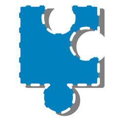 Illustration of blu puzzle