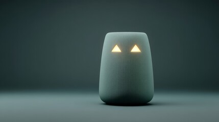 Mysterious glowing-eyed speaker evokes enigma, perfect for World UFO Day, Sci-Fi enthusiasts, or cosmic curiosity seekers