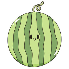 kawaii watermelon cartoon