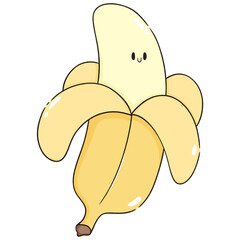 kawaii banana cartoon