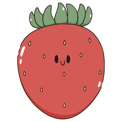 kawaii strawberry cartoon