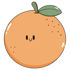 kawaii orange cartoon