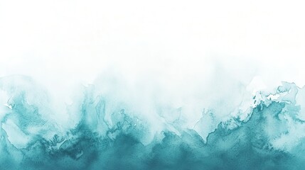Soft teal watercolor gradient background, calming, smooth, gentle, serene, organic, style of motif abstract, architecture style contemporary, color scheme soft teal and white, fluid transitions.